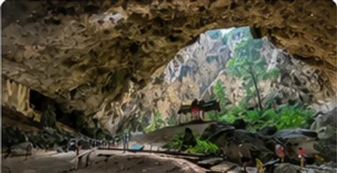 A shrine inside the cave