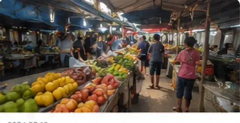 Strolling the local market